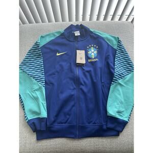 Nike Dri-FIT Brazil Strike 2024 Men's Size M Anthem Soccer Jacket